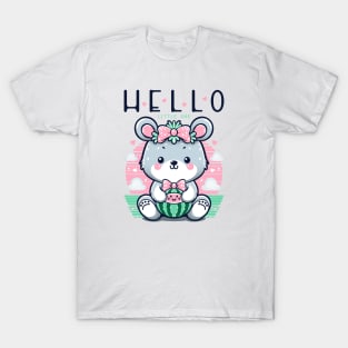 Cute bear, hello little one T-Shirt